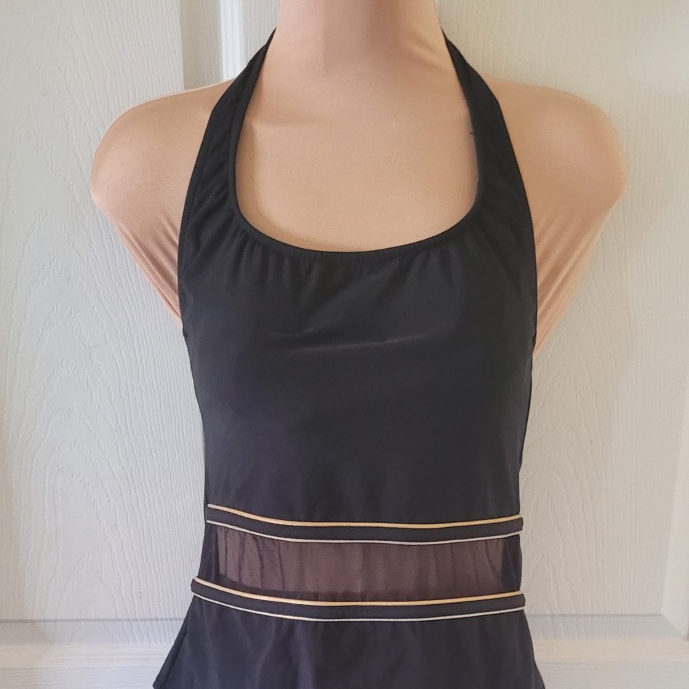 Peplum style Black swimwear